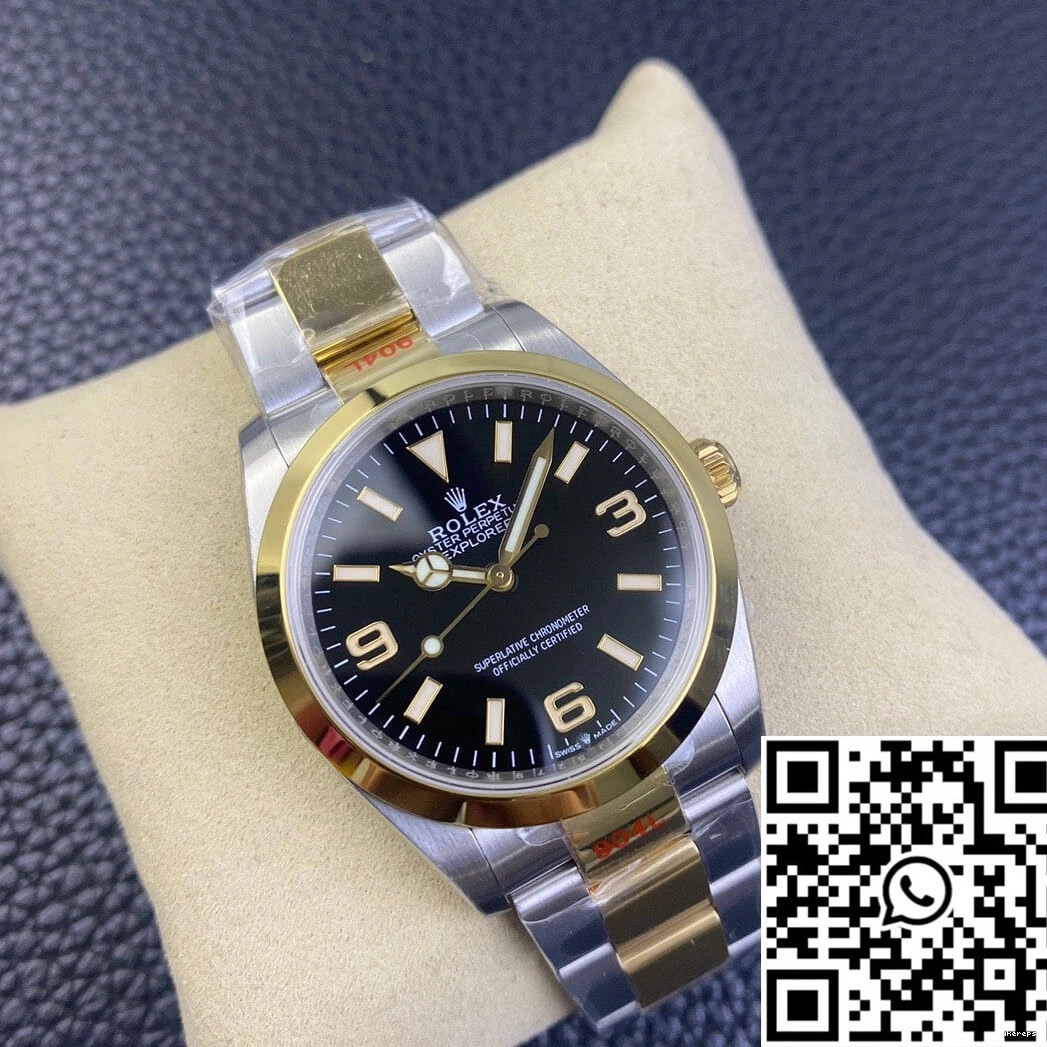 EW M124273-0001 1144 Factory Rolex Black Dial Bright Explorer 0815